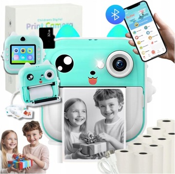 MINI DRUKARKA DRUKUŚ TERMICZNA APARAT NATYCHMIASTOWY DLA DZIECI + 9 ROLEK