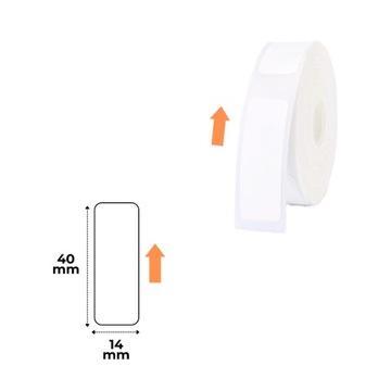 NIIMBOT Etykiety Naklejki Biały 14х40 mm 155 szt do D11, D110, D101, H1S