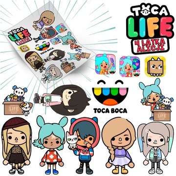 MEGA ZESTAW WYDRUK CUKROWY TOCA BOCA LIFE WORLD TORTOWY OPŁATEK NA TORT