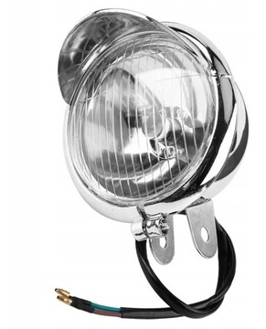 LAMPA MOTOCYKLOWA REFLEKTOR PRZÓD CHOPPER CHROM