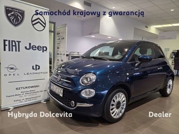 Fiat 500 IV Hatchback 1.0 Hybrid 70KM 2023 Fiat 500 1.0 Hybrid Dolcevita 70KM SalonPL Dealer Gwarancja Vat23 Hybryda