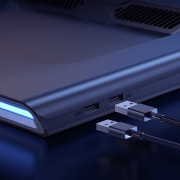 Охлаждающая подставка для ноутбука Baseus ThermoCool, регулируемая (серебристая)