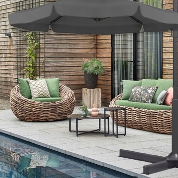 САДОВЫЙ ЗОНТ С РУЧКОЙ И РУЧКОЙ, БОЛЬШОЙ, СКЛАДНОЙ, ЖЕСТКИЙ + КРЫШКА