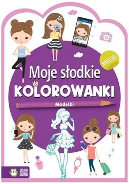 MODELKI KOLOROWANKA dla DZIECI z NAKLEJKAMI książeczka różowa MODELKI