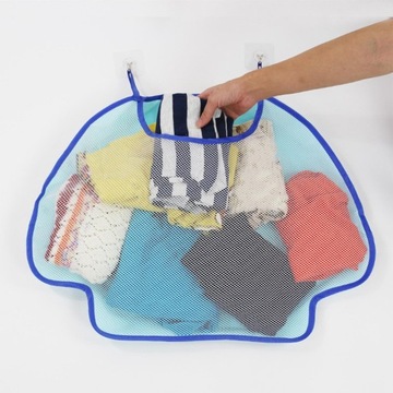Kosz na pranie drzwi do łazienki Semi Mesh Kids Blue
