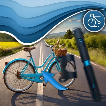 ПРОЧНЫЙ ВЕЛОСИПЕДНЫЙ НАСОС ДЛЯ ШАРИКОВОГО СКУТЕРА С ДЕРЖАТЕЛЕМ РАМЫ + ИГЛА