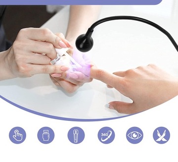 SPN Nails 5W UV LED лампа для верхних форм, серебристый