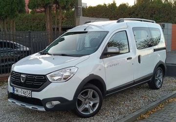 Dacia Dokker Mikrovan Facelifting 1.6 SCe 102KM 2018 Dacia Dokker 1.6 SCe Stepway 1.6 Benzyna 102KM Nawigacja Kamera Tempomat