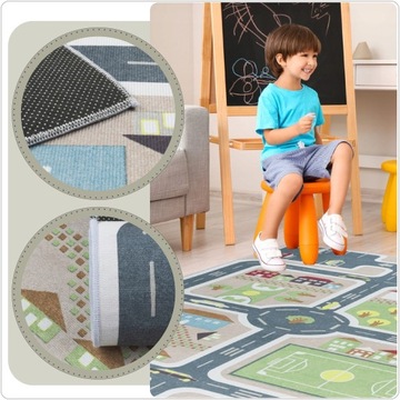 Детский ковер STREETS CITY street road 100х150 см МЯГКИЙ и ПРОЧНЫЙ