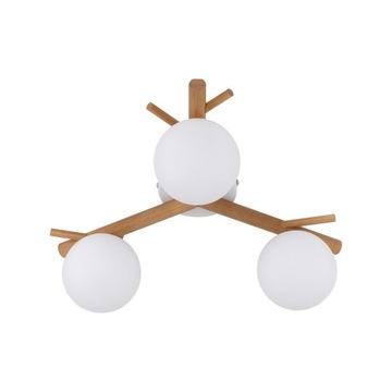 TK-Lighting SHERON WHITE ПОТОЛОЧНЫЙ СВЕТИЛЬНИК 3 ЛАМПЫ ДЕРЕВЯННЫЕ БЕЛЫЕ ЛАМПЫ