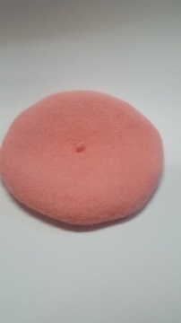 beret różowy gruby
