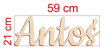 Drewniany Napis Dowolne Imię 6-7 liter Milenka DREWNIANY NAPIS Amelia