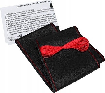 POKROWIEC NA KIEROWNICE SKÓRA NATURALNA OBSZYCIE