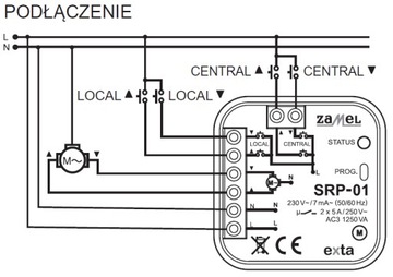 КОНТРОЛЛЕР ОБРЕЗНЫХ РОЛЬСТАВНЕЙ 230В SRP-01 ZAMEL
