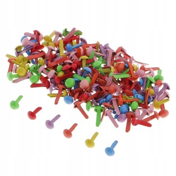 100 металлических мини-застежек для декоративной бумаги для скрапбукинга, 4,5x8 мм, золотистые