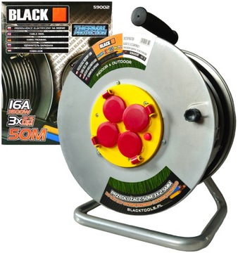 PRZEDŁUŻACZ BĘBNOWY BUDOWLANY 50M 3x2,5 NA BĘBNIE