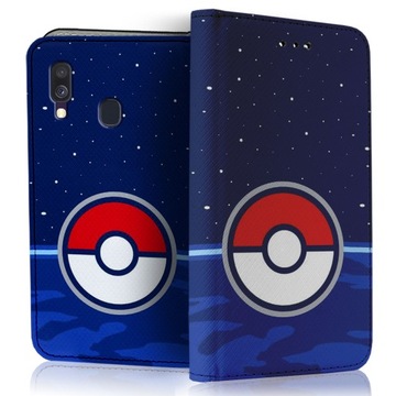 ETUI Z KLAPKĄ CASE POKROWIEC NA MAGNES PORTFEL DO SAMSUNG GALAXY A40 WZORY