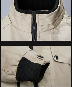 МУЖСКАЯ ПЕРЕХОДНАЯ ХЛОПКОВАЯ КУРТКА-ПИЛОТ ВЕСНА-ОСЕНЬ НОРА 015 - XXL