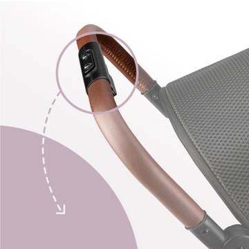 КОЛЯСКА НА 360° — MoMi ADELLE GOLD — КОМПАКТНАЯ, ЛЕГКАЯ