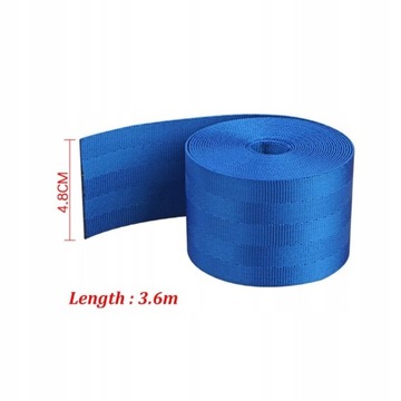 4.8 cm X 3.5 M Żółty Nowy pas bezpieczeństwa w sam