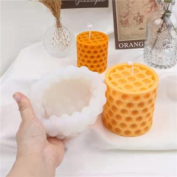 FORMY SILIKONOWE 3D ZESTAW DO SAMODZIELNEGO WOSKU SOJOWEGO ŚWIECA ZAPACHOWA WOSKU PSZCZELI RĘCZNIE WYKONANA 4 SZT.