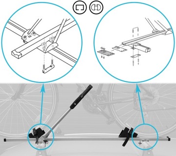 ЗАКРЫВАЕМОЕ УНИВЕРСАЛЬНОЕ БАГАЖНИК AMOS TOUR НА КРЫШЕ ДЛЯ ВЕЛОСИПЕДОВ НА 3 ВЕЛОСИПЕДА