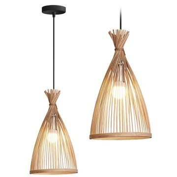 LAMPA SUFITOWA WISZĄCA NATRUAL BOHO RUSTYKALNA