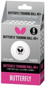 BUTTERFLY PIŁECZKI DO TENISA STOŁOWEGO PING PONGA R40+ 6SZT.