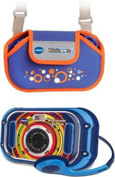 VTECH KIDIZOOM TOUCH 5.0 APARAT DLA DZIECI NIEBIESKI ZE SŁUCHAWKAMI, ETUI