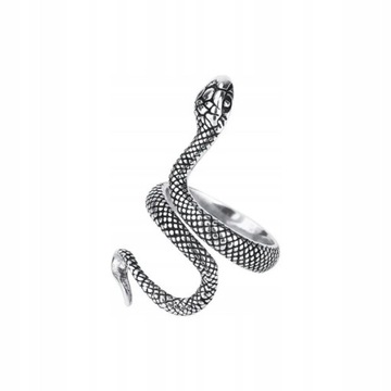 Pierścionek srebrny 925 Wąż Żmija Cobra Gothic