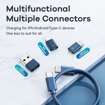 Дорожный набор — индуктивное зарядное устройство, кабель USB-C, адаптеры USB, ключ SIM-карты.