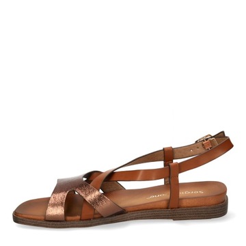 ЖЕНСКИЕ САНДАЛИИ НА ПЛОСКОЙ ПЛОСКОСТИ SERGIO LEONE, КОРИЧНЕВЫЕ, размер 37