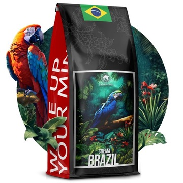 Кофе в зернах BRAZIL CREMA - СВЕЖЕОБЖАРЕННЫЙ 1 кг - Blue Orca Coffee Roastery