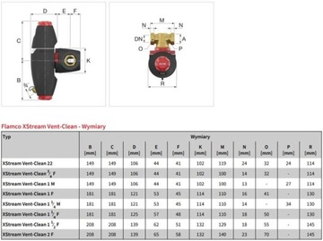 FLAMCO XSTREAM VENT-CLEAN 1F 1 ДЮЙМОВЫЙ СЕПАРАТОР - 11062