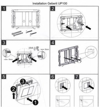 Кнопка полоскания для Geberit Delta Sigma Golden Frame