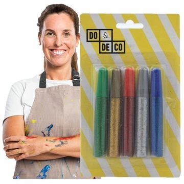 Клей-блестки НАБОР из 5 цветов для детей