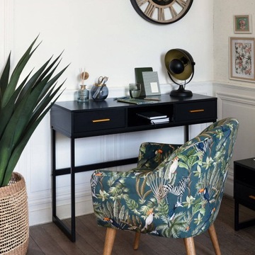 СТЕКЛЯННЫЙ СВЕТИЛЬНИК 26 см С ДЕРЕВЯННОЙ ПОДСТАВКОЙ, черный