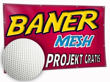 Baner Reklamowy Banner MESH 1m2 PROJEKT GRATIS