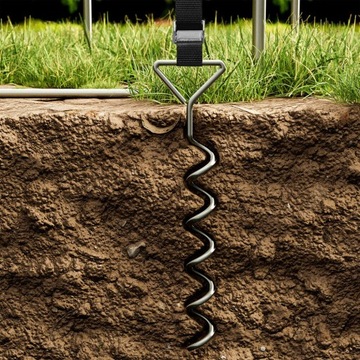 НАЗЕМНЫЙ АНКЕР, 4 ШТ., ДЛЯ БАТУТА, КАЧЕШЕЙ, С 4 РЕГУЛИРУЕМЫМИ ЛЕНТАМИ