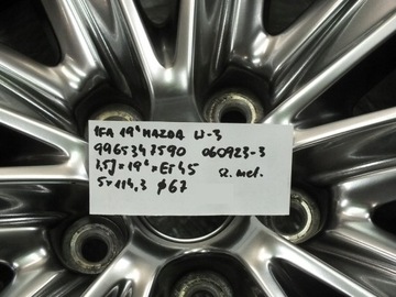 1FA 19 MAZDA 5X114,3 ET45 7,5J O67 9965347590