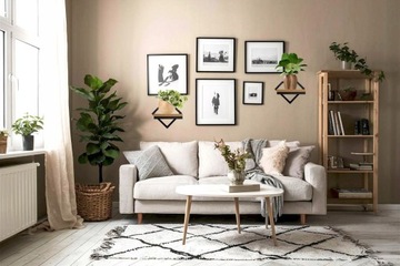 KWIETNIK WISZĄCY METALOWY NA ŚCIANĘ ŚCIENNY LOFT PÓŁKA NA KWIATY ROŚLINY