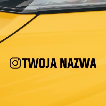 Наклейка INSTAGRAM с собственным текстовым именем учетной записи на окно автомобиля, 15 см, ТВЕРДАЯ