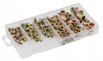 НАБОР СТАЛЬНЫХ ЗАКЛЕПОЧНЫХ ГАЙОК 150 ШТ.