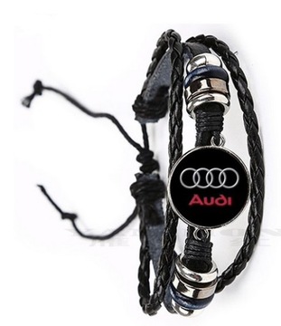 Audi - czarna bransoletka, opaska