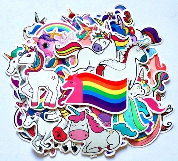 НАКЛЕЙКИ ВОДОНЕПРОНИЦАЕМЫЕ MIX UNICORN 50 ШТ.