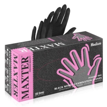 Нитриловые перчатки Перчатки одноразовые Maxter Black M 100 шт.