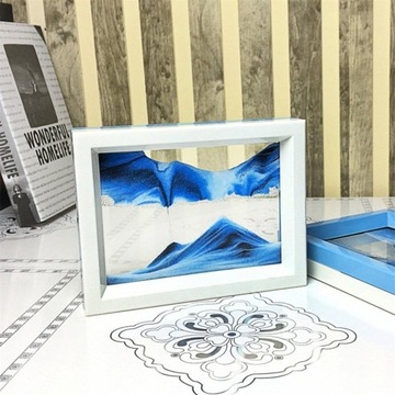 ДИНАМИЧЕСКИЕ ПЕСОЧНЫЕ ЧАСЫ 3D ПЕСОЧНАЯ ДВИЖУЩАЯСЯ КАРТИНКА ПЕСОЧНАЯ ЖИВОПИСЬ 18*14*3см