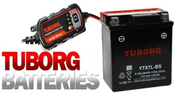 Akumulator Tuborg YTX7L-BS AGM 12V 6.3Ah 110A MOCNY QUAD HORNET +ŁADOWARKA
