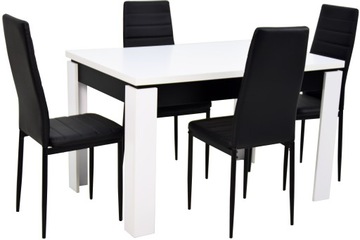 Rozkładany stół 80x120 4 Tapicerowane krzesła EKO
