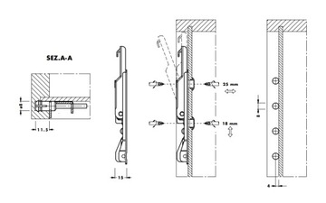 МОНТАЖНАЯ ПОДВЕСКА CAMAR 818 STRONG ДЛЯ КОМПЛЕКТА ШКАФА